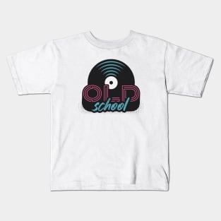 Retro Old School Record Collector // Vinyl Record Junkie Kids T-Shirt